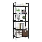 Estante NUMENN Estantes de livros de 5 níveis Home Office Black