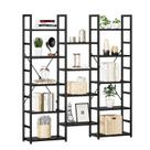 Estante NUMENN Triple Column de 5 camadas com 14 prateleiras pretas
