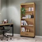 Estante Office 4 Prateleiras 1 Gaveta 77x184 Cm 100% MDF Freijó Pradel