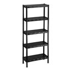 Estante Organizador Plástica Modular Preta 5 Prateleiras Multiuso