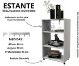 Estante Organizadora com Rodízios Cor Branca