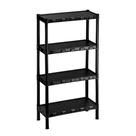 Estante Organizadora Modular Preta com 4 Prateleiras e Pezinhos FLEXA 451 Estante Organizadora Modular Preta com 4 Prateleiras e Pezinhos FLEXA 451