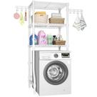 Estante Organizadora para Lavanderia Ulif Ajustável 75x44x173 cm Branco