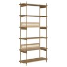 Estante Oslo Artesano 90 cm (largura) MDP Hanover Palha Sintética Bege Pé Metal Dourado Estante Oslo Artesano 90 cm (largura) MDP Hanover Palha Sintética Bege Pé Metal Dourado