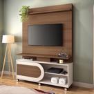 Estante Painel de TV 55 Pol 136cm Órbis Castanho/Off White - HB Móveis