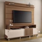 Estante Painel de TV 65 Pol 180cm 2 Portas Bold Castanho/Off White - HB Móveis Estante Painel de TV 65 Pol 180cm 2 Portas Bold Castanho/Off White - HB Móveis