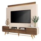 Estante Painel de TV 85 Pol 220cm Évora H01 Castanho/Off White - Mpozenato Estante Painel de TV 85 Pol 220cm Évora H01 Castanho/Off White - Mpozenato