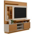 Estante Painel Para TV 60 Pol Com LED 200cm Bacchi L05 Nature Off White - Lyam Decor