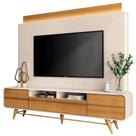 Estante Painel Para Tv 85 Pol Orgânico Com Led Royal B01 Off White Cinamomo - Lyam Decor Estante Painel Para Tv 85 Pol Orgânico Com Led Royal B01 Off White Cinamomo - Lyam Decor