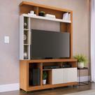 Estante Painel TV 50 Pol 136cm Zani Freijó/Off White C05 - Mpozenato Estante Painel TV 50 Pol 136cm Zani Freijó/Off White C05 - Mpozenato