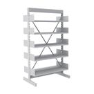 Estante Para Biblioteca Dupla Pandin 2,00 m Cinza Cristal Estante Para Biblioteca Dupla Pandin 2,00 m Cinza Cristal