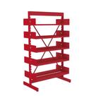 Estante Para Biblioteca Dupla Pandin 2,00 m Vermelho Estante Para Biblioteca Dupla Pandin 2,00 m Vermelho