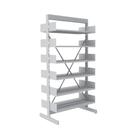 Estante Para Biblioteca Dupla Pandin 2,30 m Cinza Cristal
