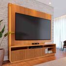 Estante para Home Theater e TV até 75 Polegadas Jordão com LED 2 Portas Freijó