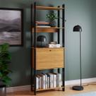 Estante para Livros 1 Porta 4 Prateleiras Be 25-365 Lamina Mel/Preto - Brv Estante para Livros 1 Porta 4 Prateleiras Be 25-365 Lamina Mel/Preto - Brv