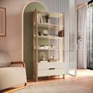 Estante Para Livros 100% MDF Com 2 Gavetas e 4 Prateleiras Elvis