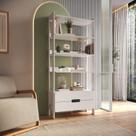 Estante Para Livros 100% MDF Com 2 Gavetas e 4 Prateleiras Elvis Estante Para Livros 100% MDF Com 2 Gavetas e 4 Prateleiras Elvis