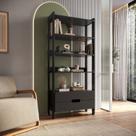 Estante Para Livros 100% MDF Com 2 Gavetas e 4 Prateleiras Elvis Estante Para Livros 100% MDF Com 2 Gavetas e 4 Prateleiras Elvis