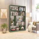 Estante para Livros 180cmx120cm 4 Prateleiras Seattle Verde Bellagio