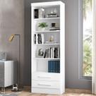 Estante para Livros 2 Gavetas 4 Prateleiras Branco 3420 - Qmovi