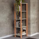 Estante para Livros 4 Prateleiras 100% Mdf Off White/Freijó F28 - Pradel Estante para Livros 4 Prateleiras 100% Mdf Off White/Freijó F28 - Pradel