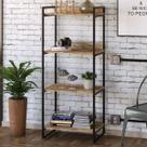 Estante para Livros 4 Prateleiras Carvalho 8391 - Compace Estante para Livros 4 Prateleiras Carvalho 8391 - Compace