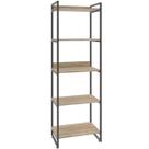 Estante para Livros 5 Prateleiras Carvalho 8393 - Compace Estante para Livros 5 Prateleiras Carvalho 8393 - Compace