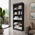 Estante Para Livros 5 Prateleiras Viena Rofemar Móveis Preto Estante Para Livros 5 Prateleiras Viena Rofemar Móveis Preto
