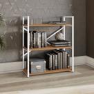 Estante para Livros Baixa 3 Prateleiras 89cm X 72cm Industrial