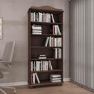 Estante Para Livros Com 5 Prateleiras Rubi Café Madeira Pinus - Finestra