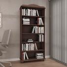 Estante para Livros com 5 Prateleiras Rubi Café Madeira Pinus - Finestra