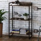 Estante para Livros Dynamica 3 Prateleiras Carvalho Dark/Preto 11060 - Compace Estante para Livros Dynamica 3 Prateleiras Carvalho Dark/Preto 11060 - Compace