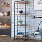 Estante para Livros Dynamica 3 Prateleiras Lâmina Mel/Preto 19181 - Compace