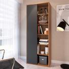 Estante para livros Grafite e Mel Placa e Ponto