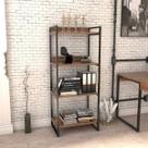Estante para Livros Industrial 145cmx60cm 4 Prateleiras Kuadra