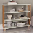 Estante para Livros Industrial 2 Prateleiras 100% Mdf Off White/Freijó F23 - Pradel Estante para Livros Industrial 2 Prateleiras 100% Mdf Off White/Freijó F23 - Pradel
