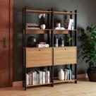 Estante para Livros Industrial 8 Prateleiras 2 Portas Estante para Livros Industrial 8 Prateleiras 2 Portas