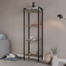 Estante para Livros Industrial Aço Multiuso 4 Prateleiras 146cmx45cm Active Yescasa