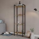 Estante para Livros Industrial Aço Multiuso 4 Prateleiras 146cmx45cm Active Yescasa