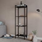 Estante para Livros Industrial Aço Multiuso 4 Prateleiras 146cmx45cm Active Yescasa