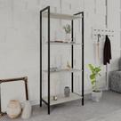 Estante para Livros Industrial Aço Multiuso 4 Prateleiras 146cmx60cm Active Yescasa