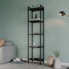 Estante para Livros Industrial Aço Multiuso 5 Prateleiras 187cmx45cm Active Yescasa