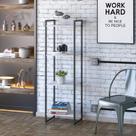 Estante para Livros Industrial Multiuso 4 Prateleiras 146x45cm Dynamica Yescasa