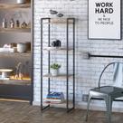 Estante para Livros Industrial Multiuso 4 Prateleiras 146x45cm Dynamica Yescasa