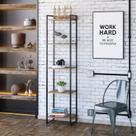 Estante para Livros Industrial Multiuso 5 Prateleiras 187x45cm Dynamica Yescasa
