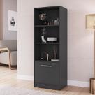 Estante para Livros Lock 1 Porta com Compartimento Oculto Grafite - Art In Móveis