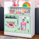 Estante para Livros Magia 2 Portas 1 Gaveta Branco Verde - Gabrielli Móveis Estante para Livros Magia 2 Portas 1 Gaveta Branco Verde - Gabrielli Móveis