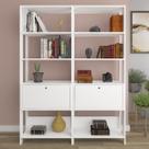 Estante para Livros Match 2 Porta 6 Prateleiras Branco - Panorama Móveis Estante para Livros Match 2 Porta 6 Prateleiras Branco - Panorama Móveis