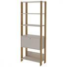 Estante para Livros Match com 1 Porta e 3 Prateleiras Artely