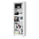 Estante Para Livros Multiuso 4 Prateleiras Dubai Arte Móveis Branco Estante Para Livros Multiuso 4 Prateleiras Dubai Arte Móveis Branco
